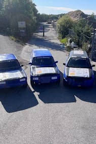 Fem biler fra Flørenes Motorsport