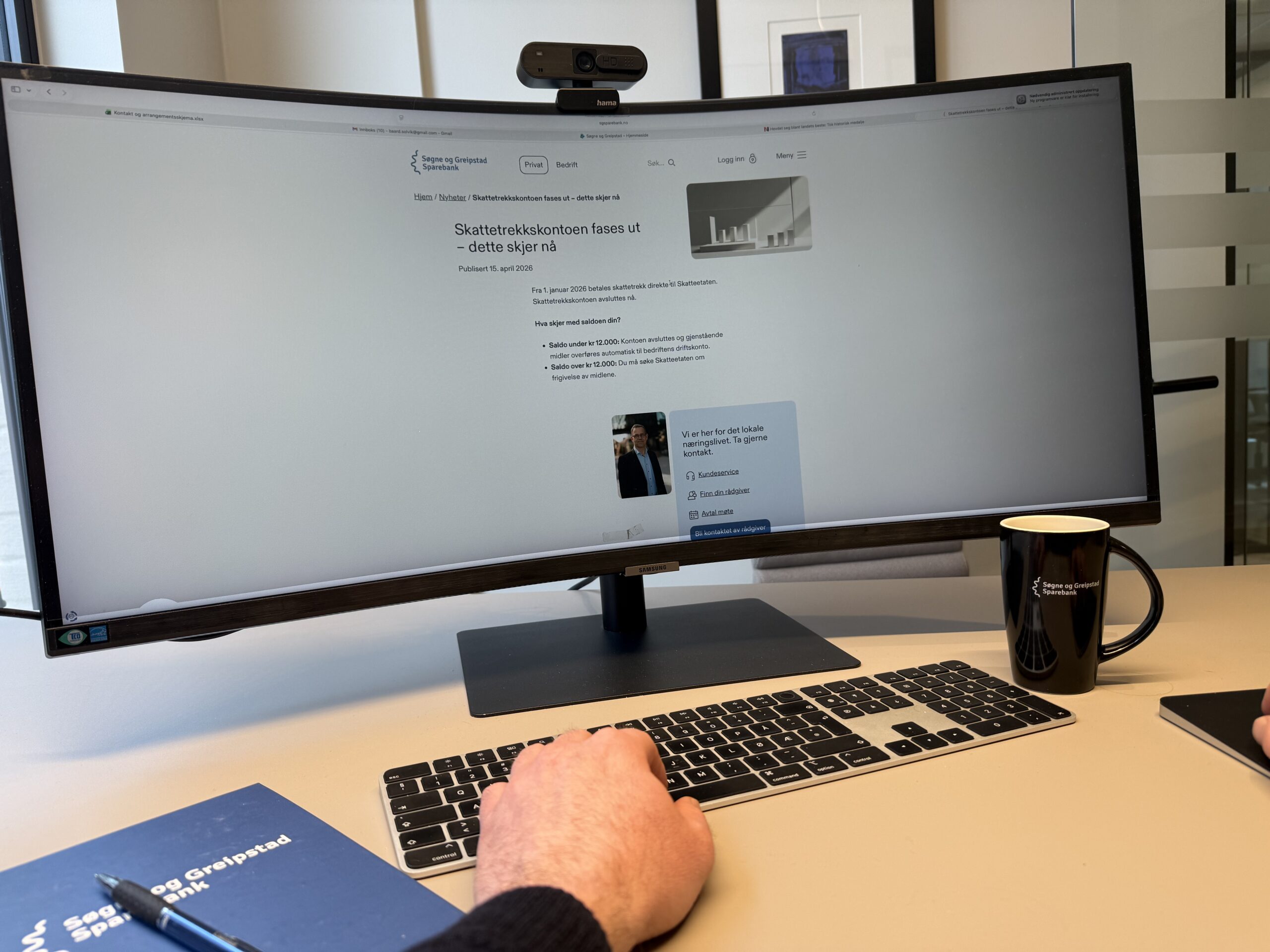 Nettside Skattetrekkskonto